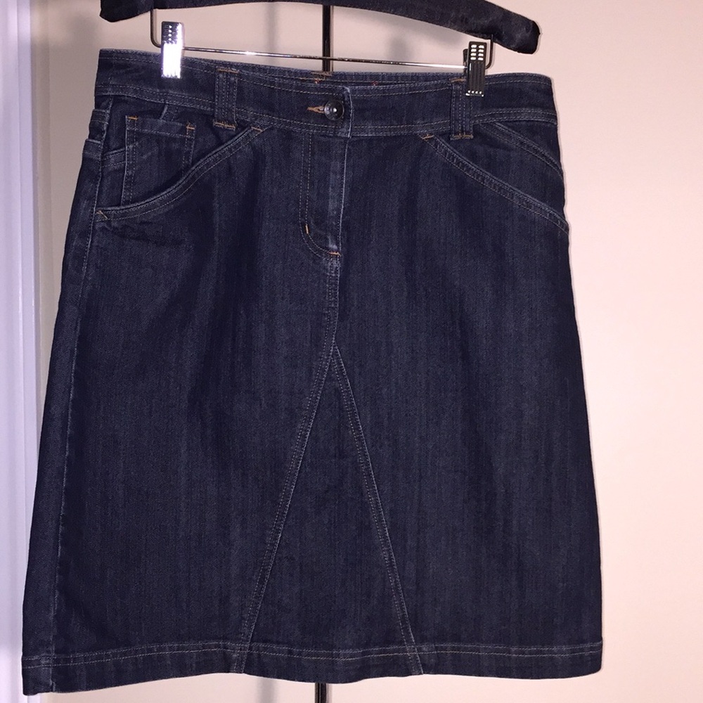 Contrast Blue Denim Jean Skirt Size 11 Juniors